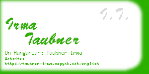 irma taubner business card